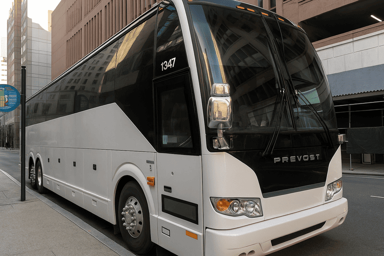 a Charter Bus Rental Gresham coach bus
