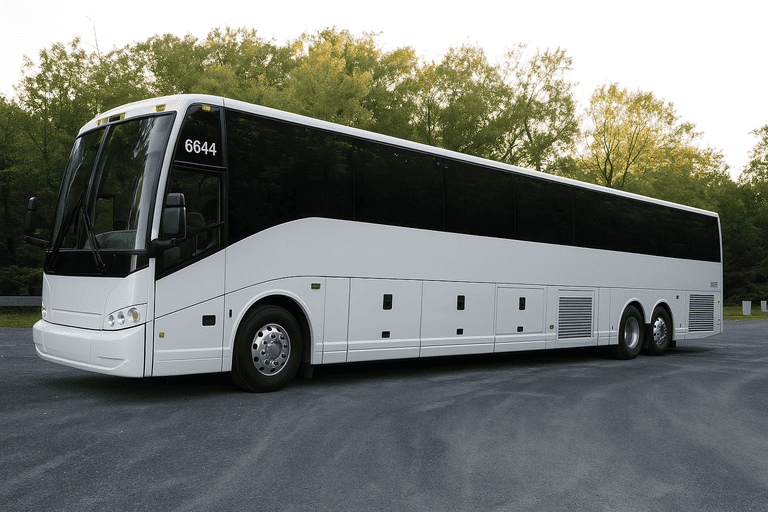 exterior of Charter Bus Rental Gresham coach bus