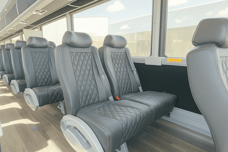 interior of Charter Bus Rental Gresham charter bus